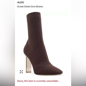 Aldo Olvieda brown Stiletto sock botties 7.5
Sold out online